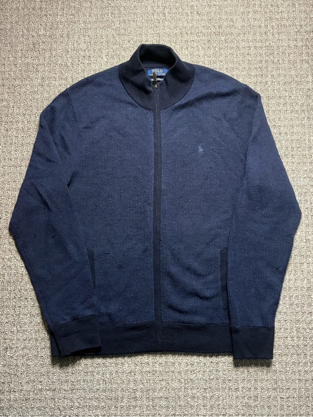 Polo Ralph Lauren Textured Zip Up Sweater | $40